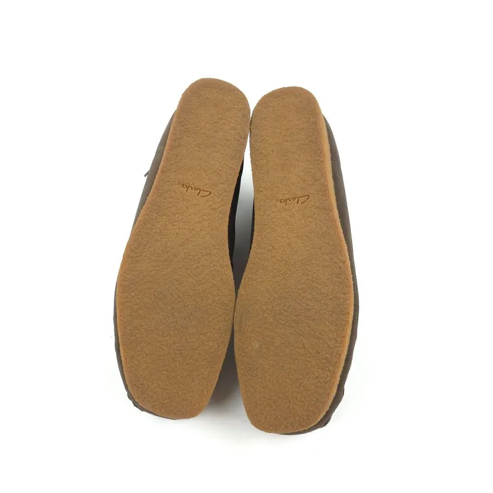 NEW Clarks Wallabee Suede Moccasin Shoes Western Boho Indie Hipster Cowboy 11.5